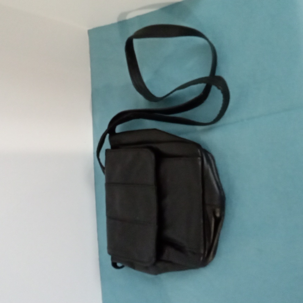 Black Leather Cross Body handbag